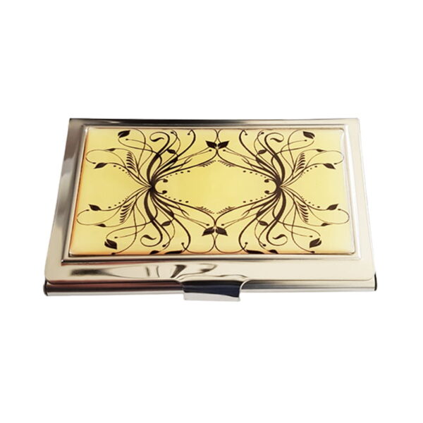 Visitekaartjesdoosje zwart/crème