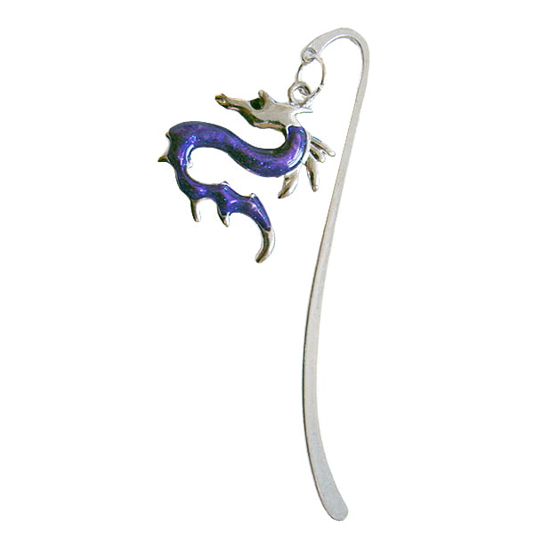 Boekenlegger draak paars