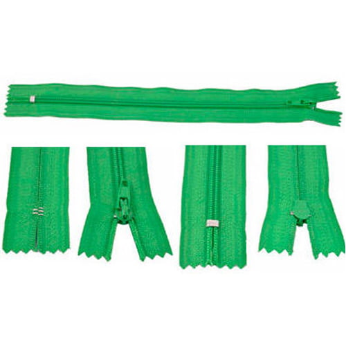 Rits 19 cm - groen - niet deelbaar