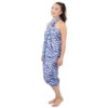 Sarong 33, zebraprint blauw/wit