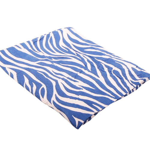Sarong 33, zebraprint blauw/wit