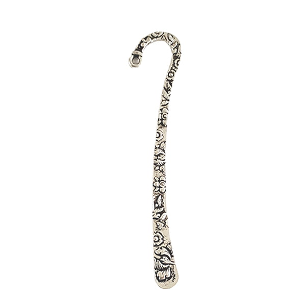 Boekenlegger bloemen - oudzilverkleur