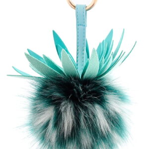 D14568-sleutelhanger-groen-wit.jpg Tas/sleutelhanger pluis groen/wit