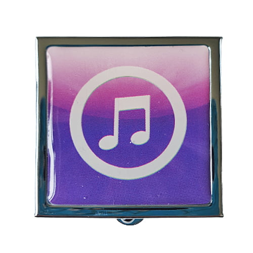 Pillendoosje muzieknoot paars