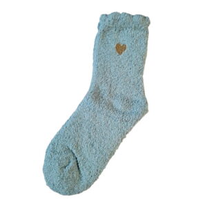 Fleece huissokken blauwgroen 35/40