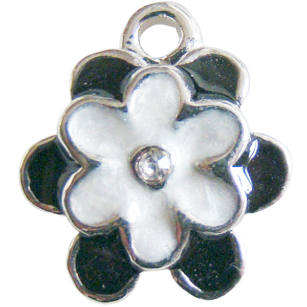 Bedel bloem zwart/wit