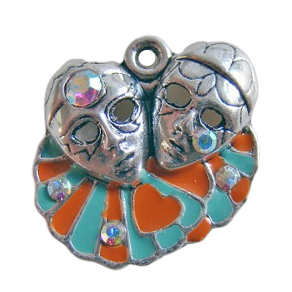 Bedel masker groen/oranje