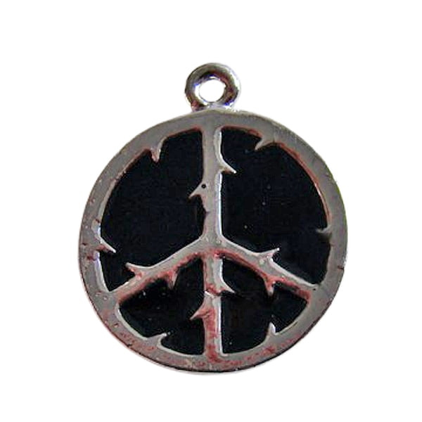 Bedel vredesteken zwart