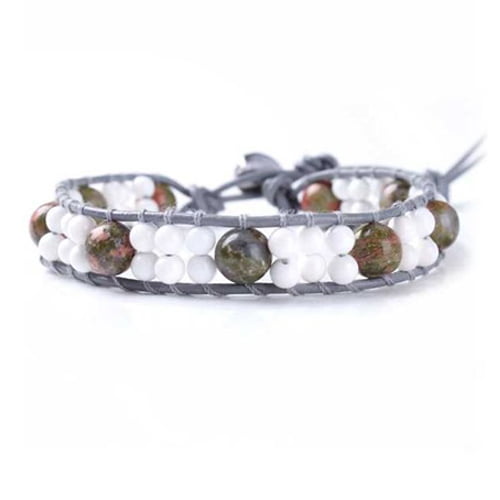 Lulu armband wit met bruin