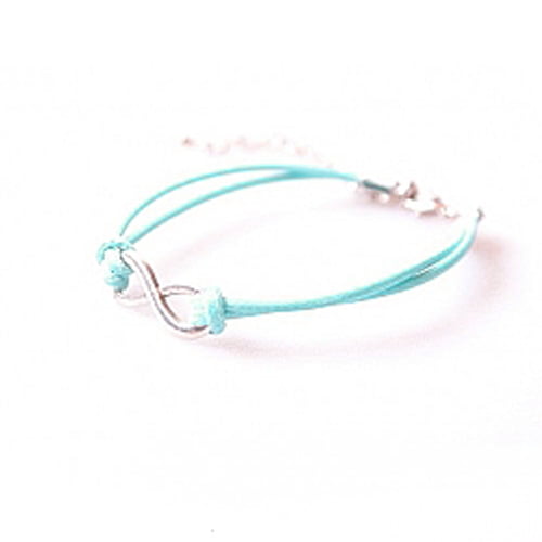 Armband blauw met het oneindigheidsteken
