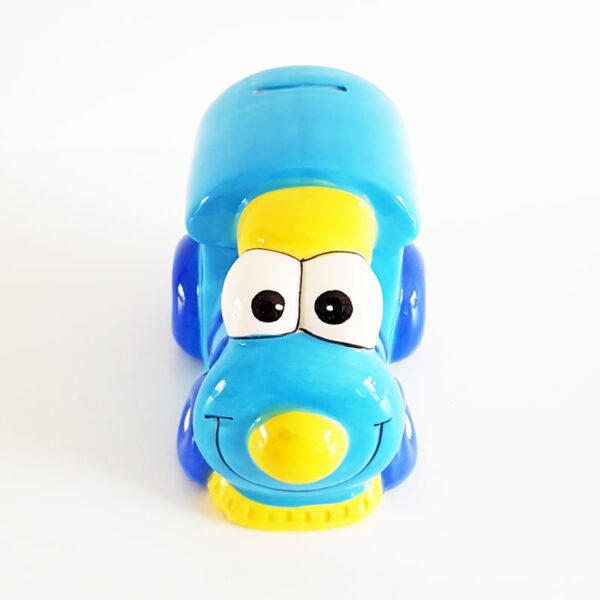 Spaarpot locomotief blauw
