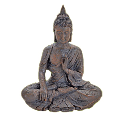 Zittende Boeddha bruin 30x11x25 cm