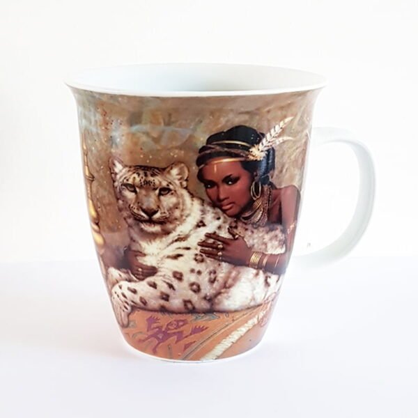 Beker Africa - vrouw met wilde dieren