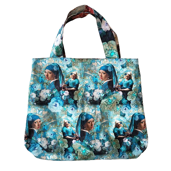 Stenzo paneel voor tas met Vermeer afbeelding in 2 kleuren
