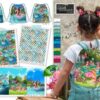 kindertas 23345 mermaids-2 Leuke kinderrugtas van Stenzo om zelf te naaien, met 4 verschillende afbeeldingen