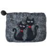 Mooi vilten etui met 2 katten, handgemaakt