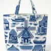 Tas paneel Heritage blue blauw/wit
