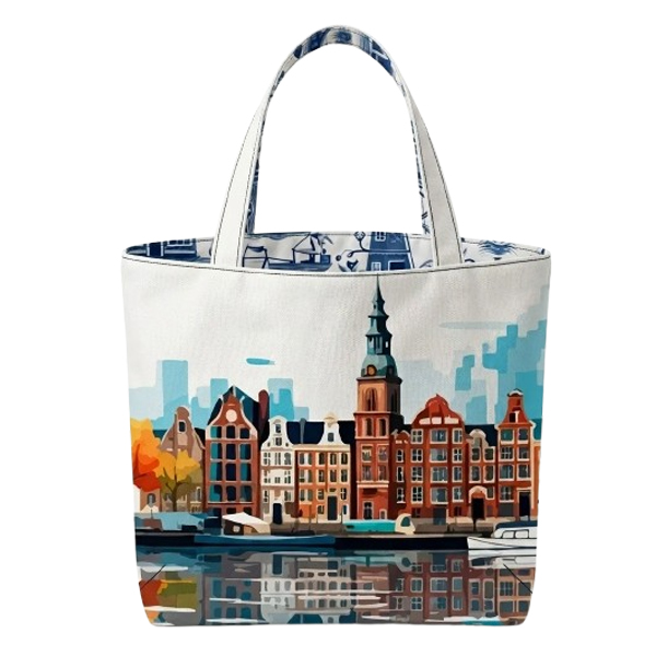 Tas paneel Heritage blue grachtenpanden