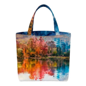 Tas paneel herfstreflectie bomen in water