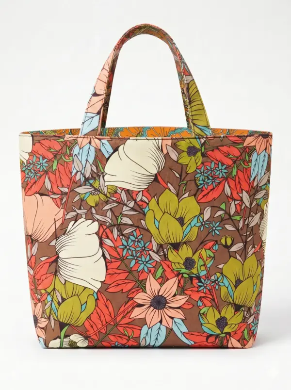 Taspaneel terra retro bloemen