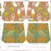 Taspaneel terra retro bloemen