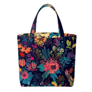 Taspaneel Retro Pop Floral om zelf een omkeerbare tas van te naaien met een mooie bloemenprint