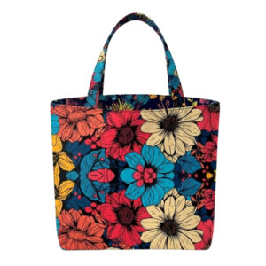 Taspaneel Retro Pop Floral om zelf een omkeerbare tas van te naaien met een mooie bloemenprint